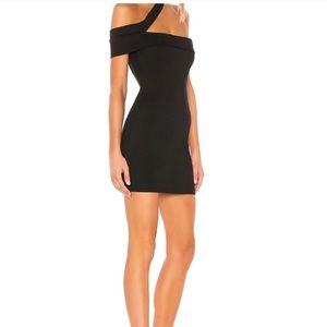 Linda Asymmetric Bodycon Dress [superdown]